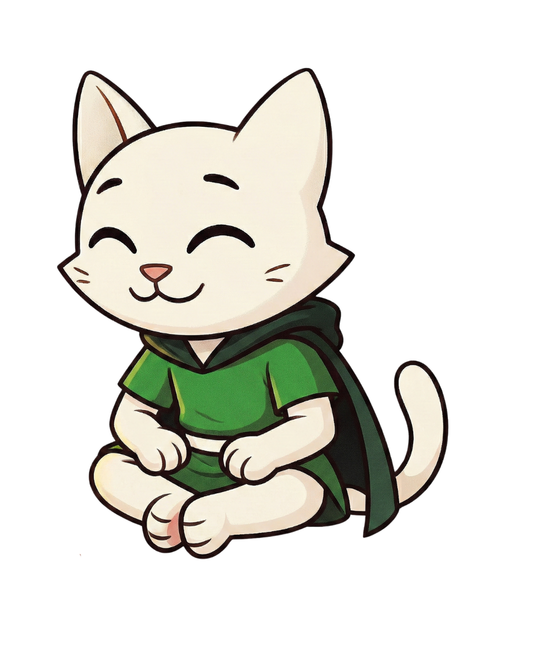 White hero sitting by the fire